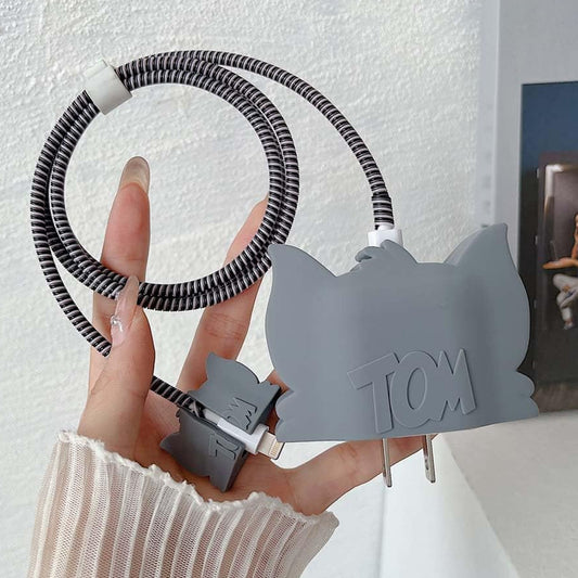 Cartoon Character Silicon Charger Case Cover For Ip 18-20w (Mix Design 1 Pc)