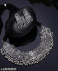 Oxidised Silver Statement Necklace Set
