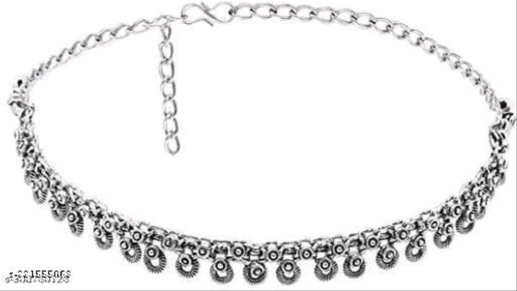 Oxidised Silver Choker Necklace Set with Earrings – view 4