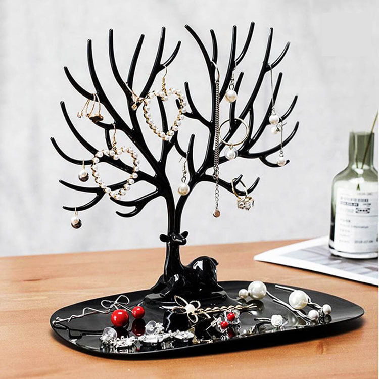 Little Deer Accessories Creative Deer Tree Tray Display Stand Holder Jewellery Organizer