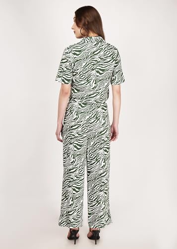 Print Co-Ord Set for Women - Trendy Two-Piece Ensemble with Relaxed Fit, Short Sleeve Cord Dress and Stylish Loose Pant and Top … (Small)