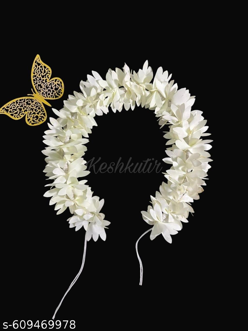 Fabric Flower Hair Gajra – view 2