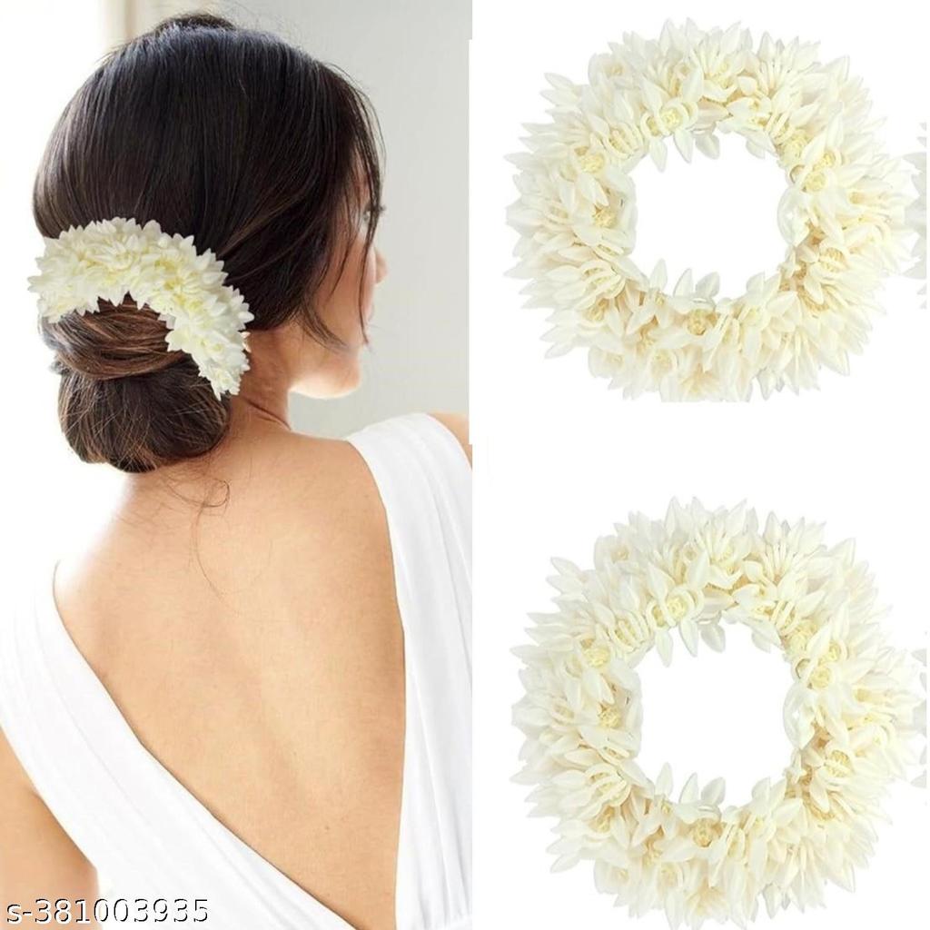 White Artificial Hair Gajra – view 3