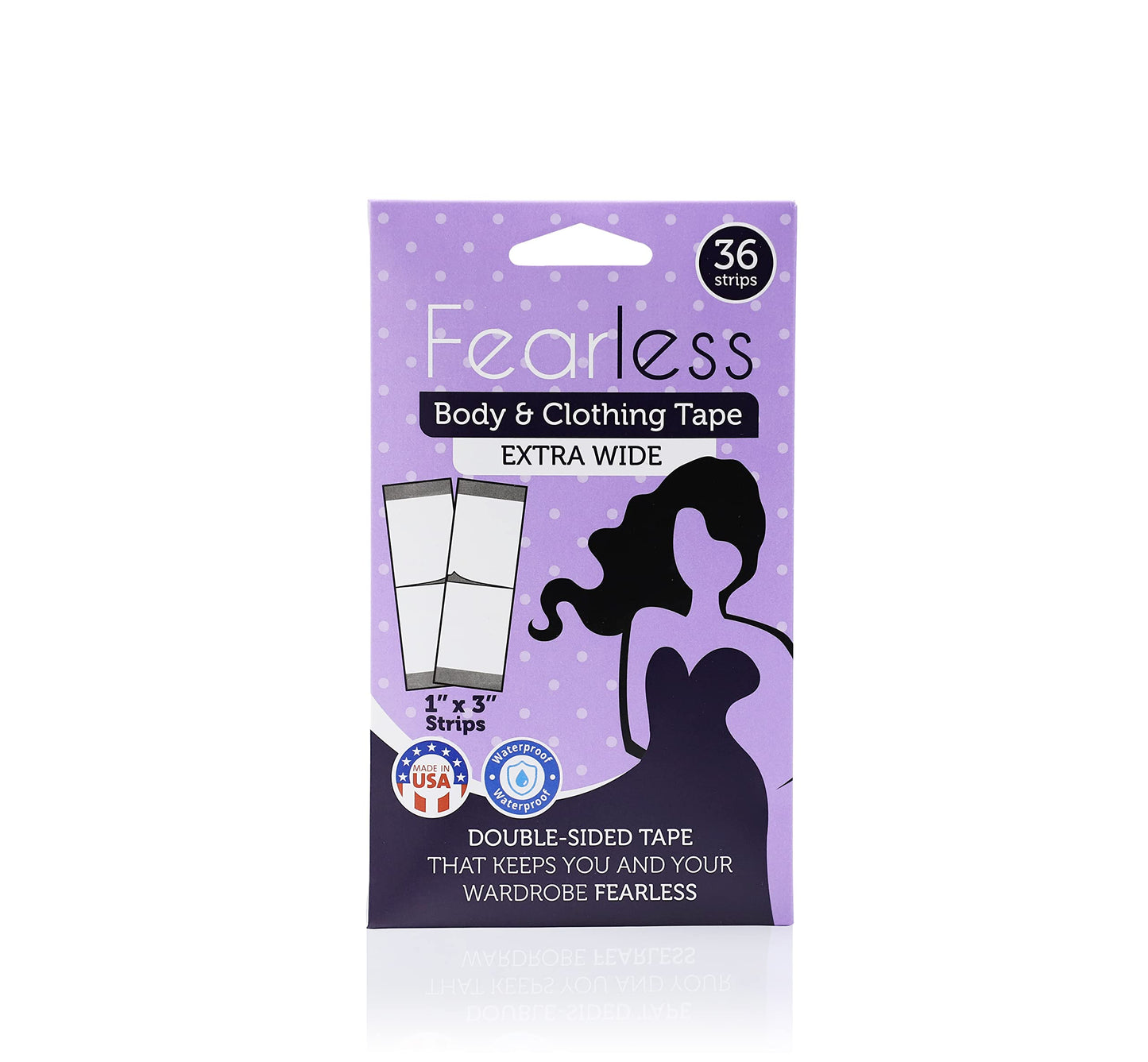 Fearless Fashion Tape – Invisible Double-Sided Body & Clothing Tape (70 Strips) | Strong All-Day Hold | Skin-Safe & Fabric-Friendly