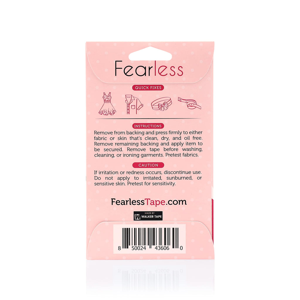 Fearless Fashion Tape – Invisible Double-Sided Body & Clothing Tape (70 Strips) | Strong All-Day Hold | Skin-Safe & Fabric-Friendly