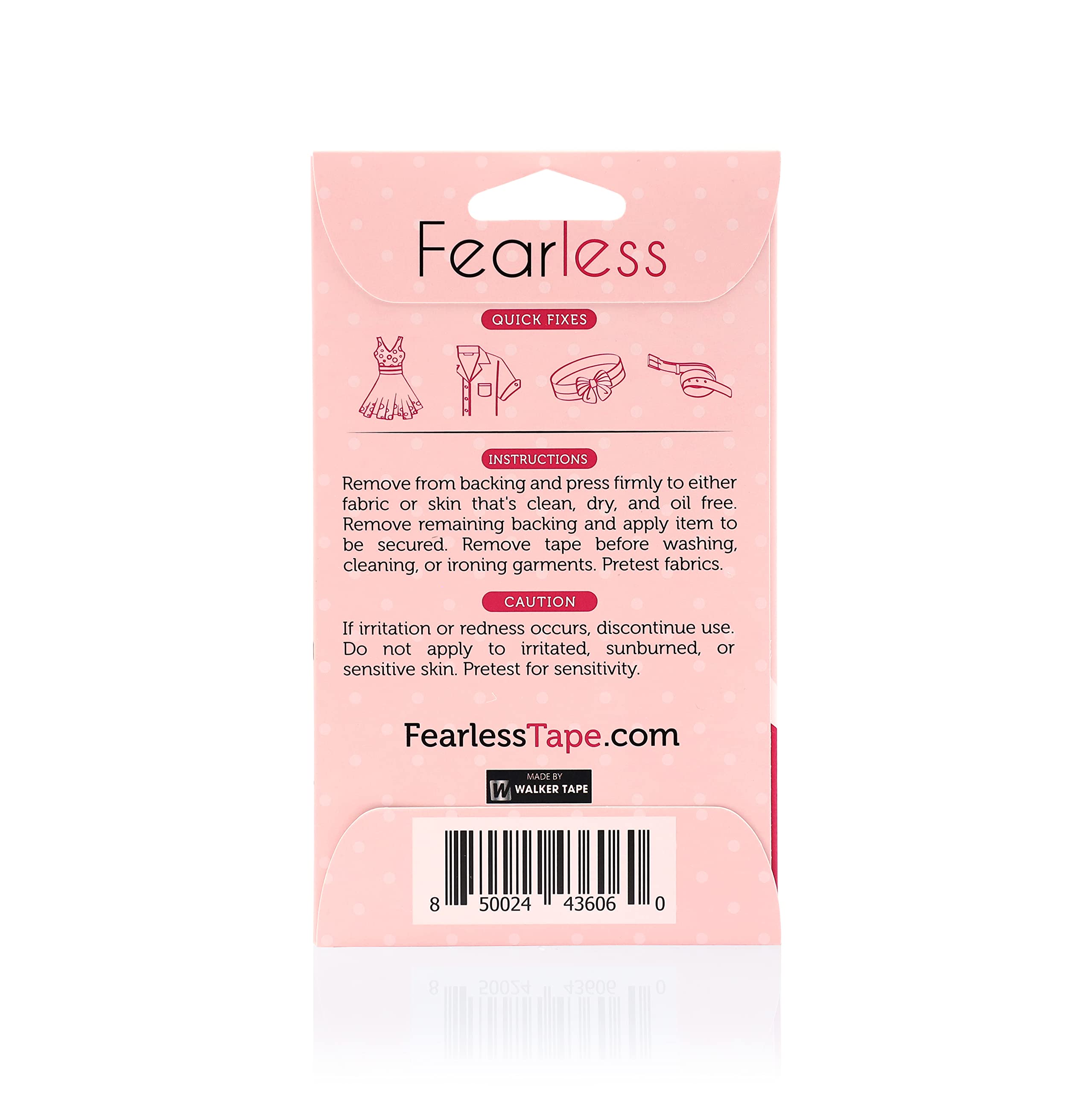 Fearless Fashion Tape – Invisible Double-Sided Body & Clothing Tape (70 Strips) | Strong All-Day Hold | Skin-Safe & Fabric-Friendly