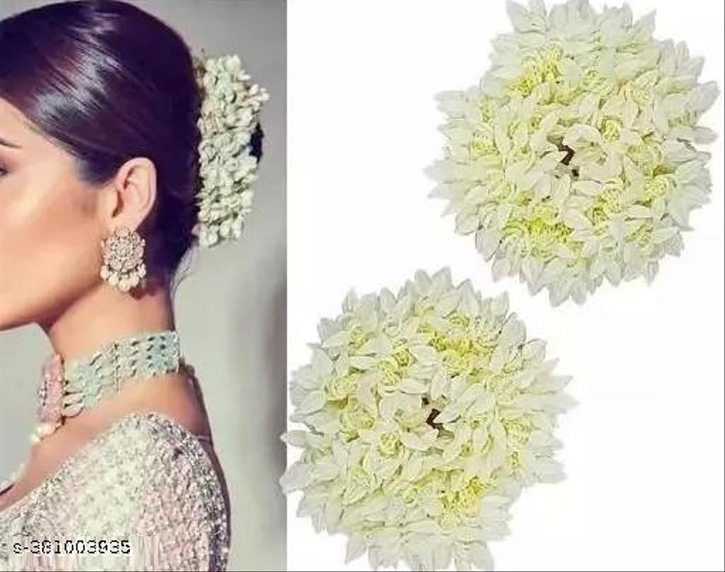 White Artificial Hair Gajra