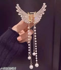 Stone-Studded Butterfly Claw Clip