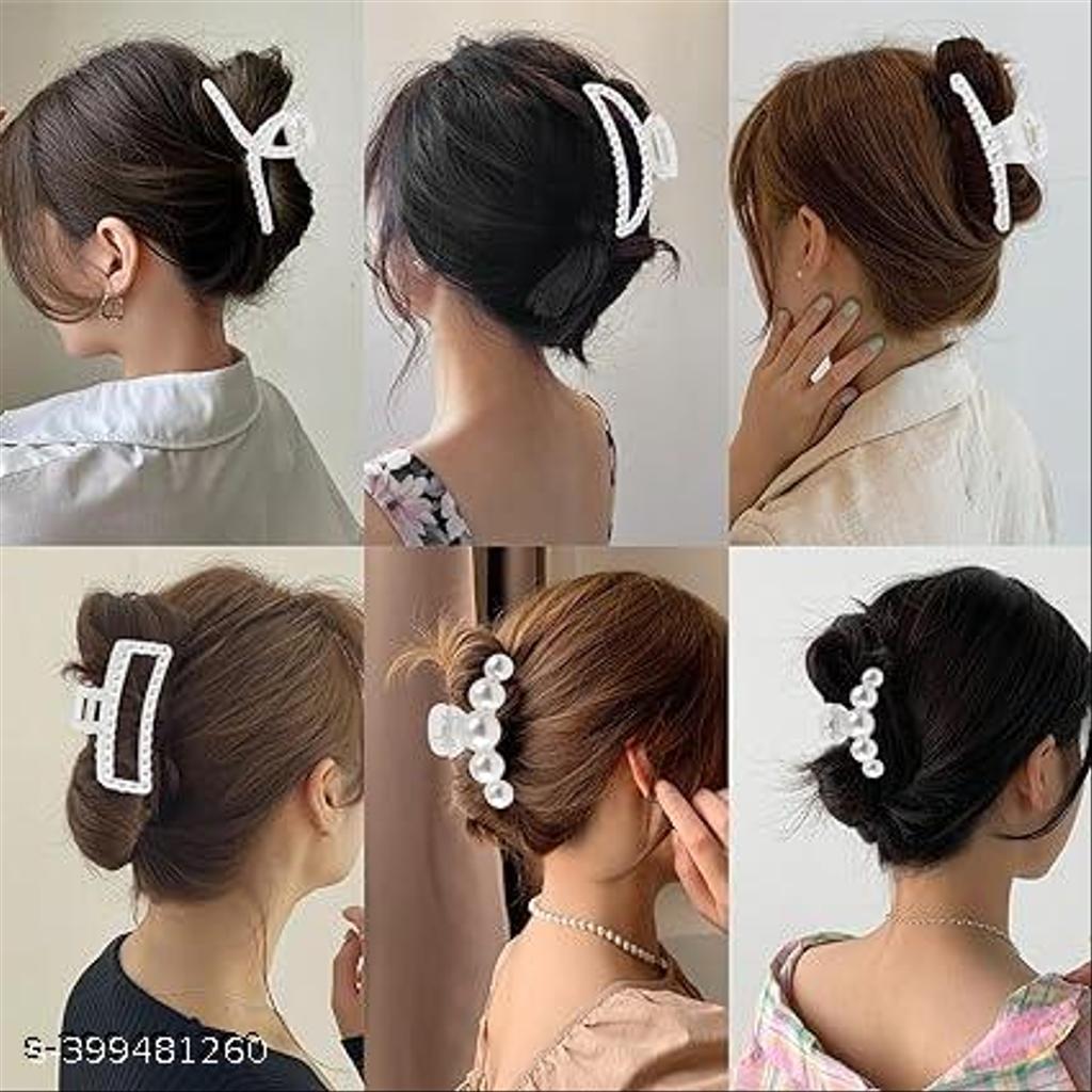 Large Pearl Claw Clips for Thick Hair – view 4
