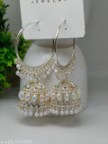 Lightweight Pearl Jhumki Earrings – Gold Plated