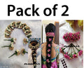 Pink Artificial Flower Gajra Veni – Pack of 2