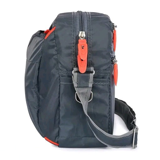 Free Shipping Solid Nylon Sling Bag with Non-Detachable Sling Strap - Perfect for Travel and Outdoor Activities