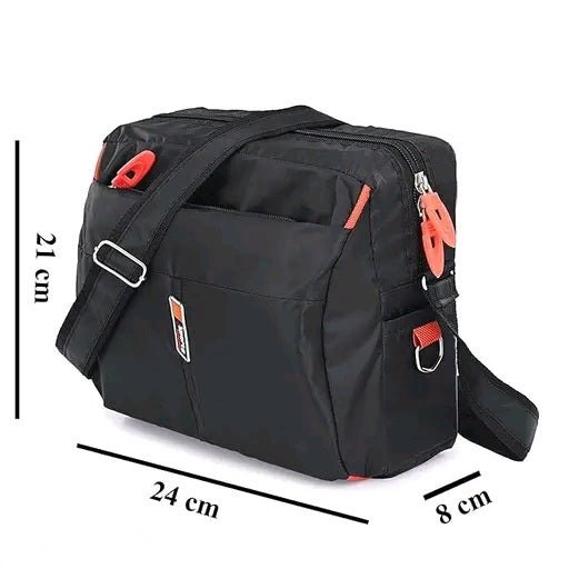 Free Shipping Solid Nylon Sling Bag with Non-Detachable Sling Strap - Perfect for Travel and Outdoor Activities