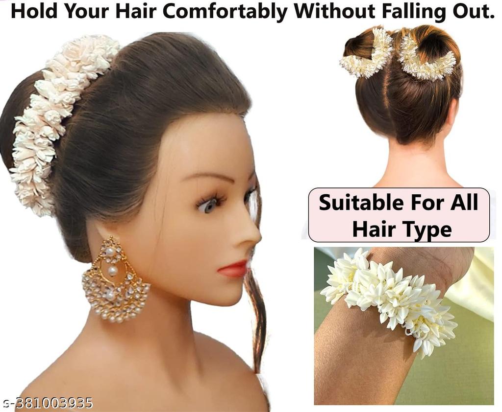 White Artificial Hair Gajra – view 4