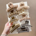 Big Matte Hair Claw Clips – Pack of 9
