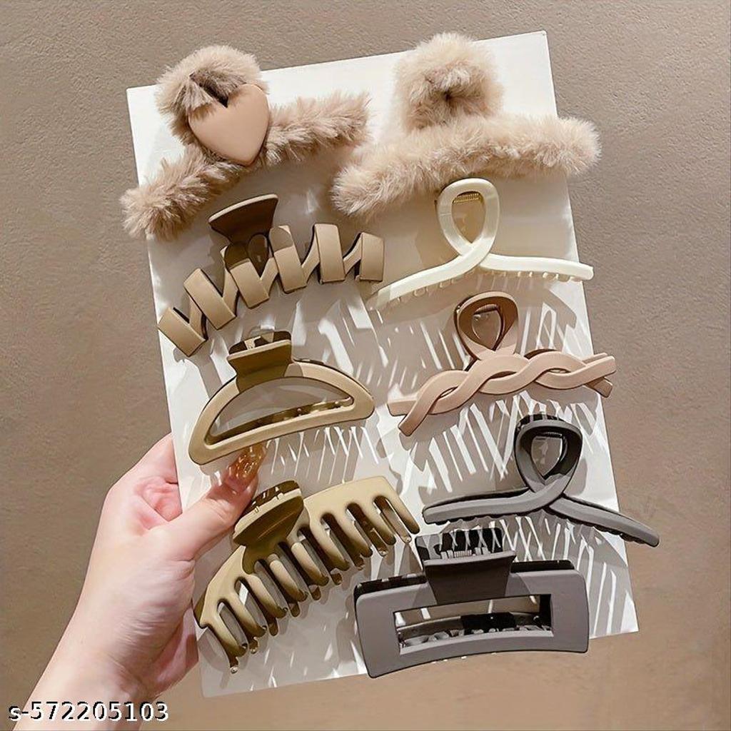 Big Matte Hair Claw Clips