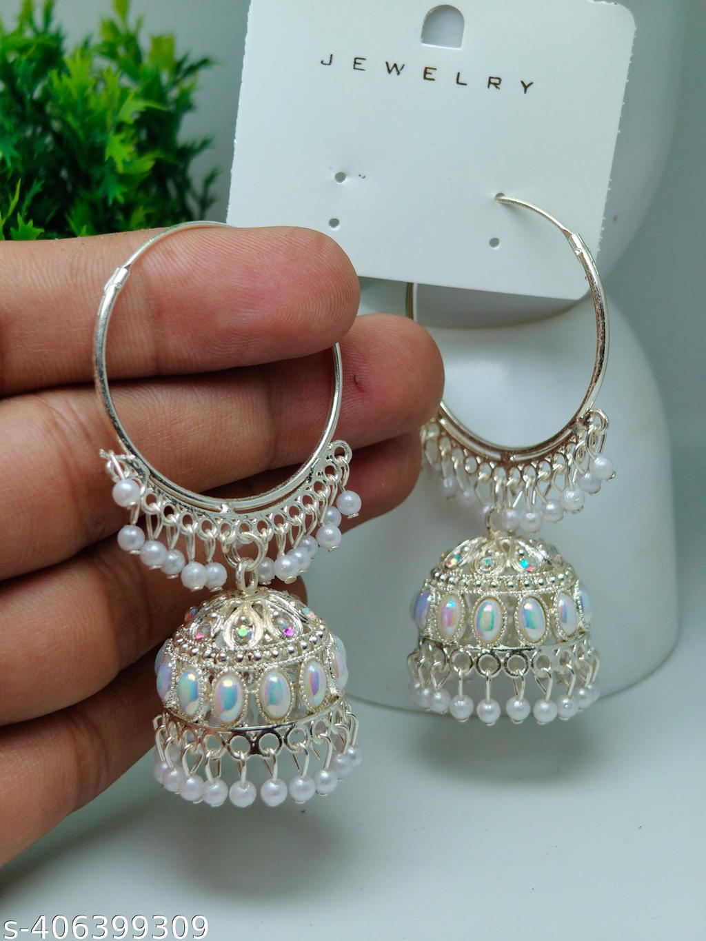 Lightweight Pearl Jhumki Earrings – view 2