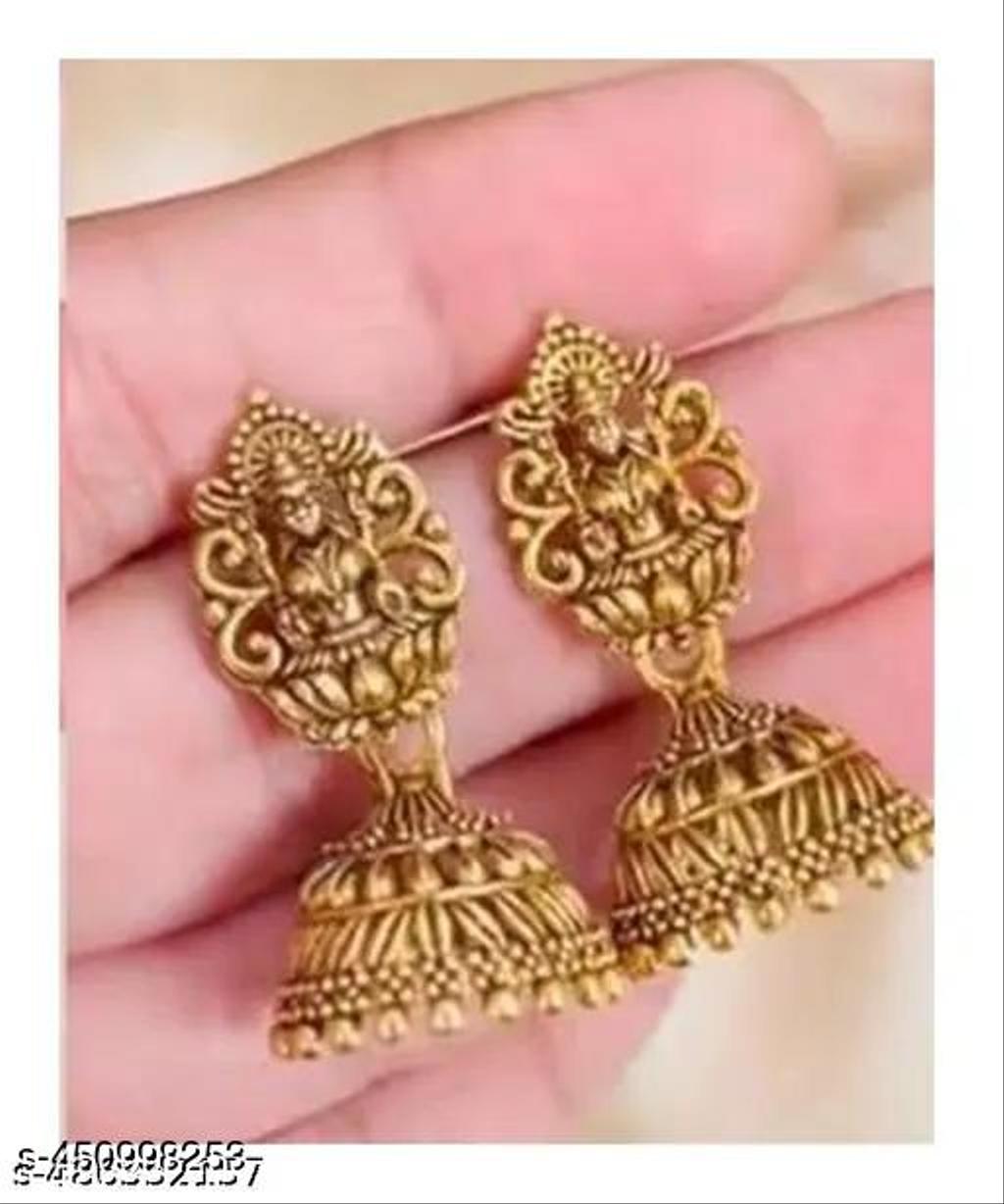 Gold-Tone Jhumka Earrings Combo – view 4