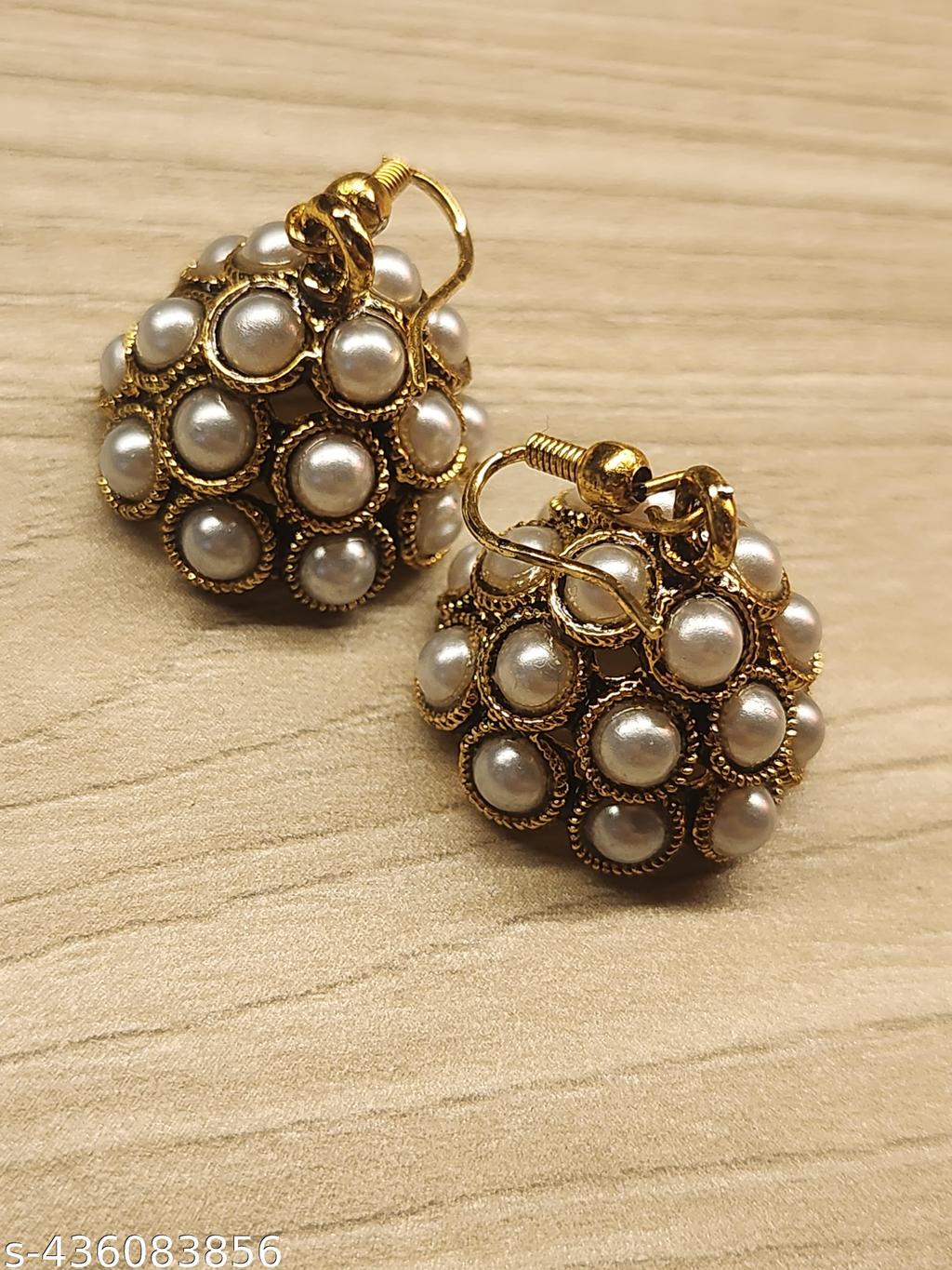 Pearl Dome Jhumka Earrings