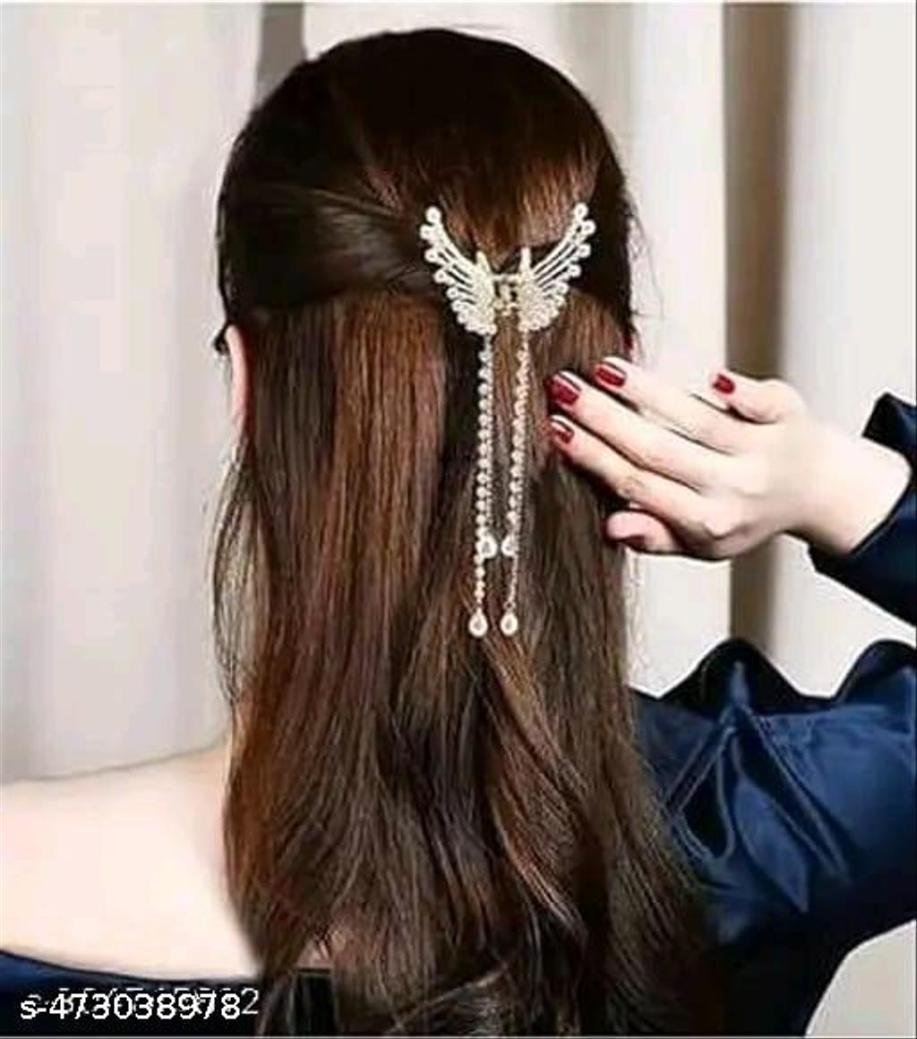 Stone-Studded Butterfly Claw Clip – view 3
