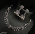 Oxidised Silver Party Wear Necklace & Earrings Set