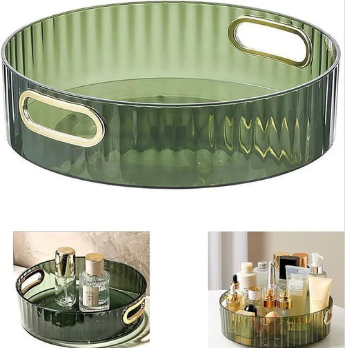 360 degree rotating organizer tray with handles