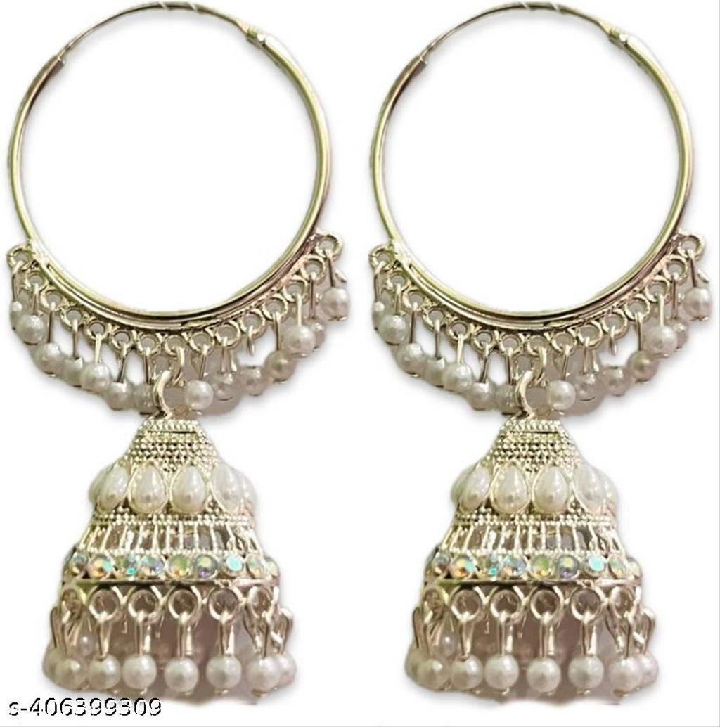 Lightweight Pearl Jhumki Earrings – view 3