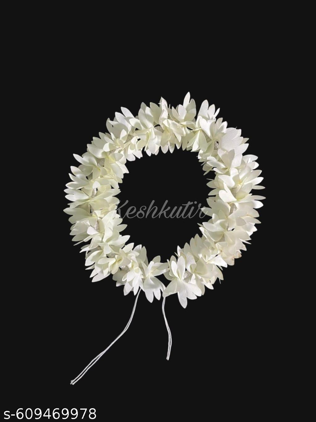 Fabric Flower Hair Gajra – view 3