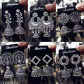 Oxidised Silver Pearl Jhumki Combo – Pack of 6 Pairs